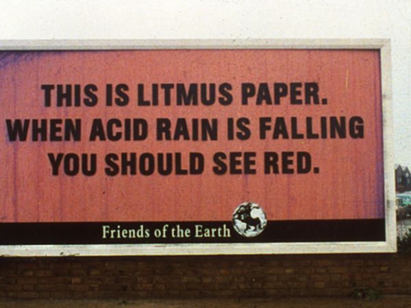 Acid rain - the litmus paper billboard