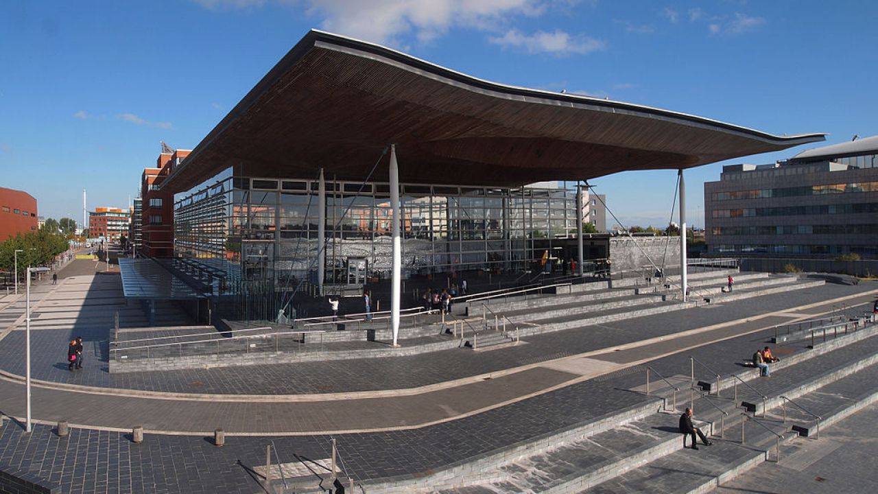 Senedd building, Cardiff Bay, Wales