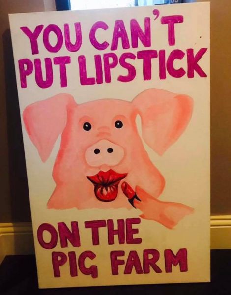 Campaign poster against the Limavady Pig Farm
