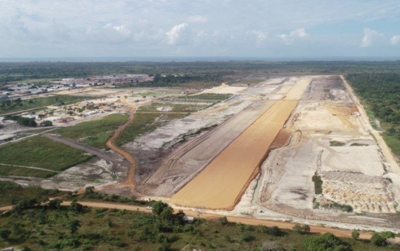 Huge area of cleared forest and grassland