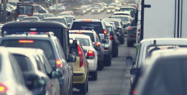 cars in heavy traffic