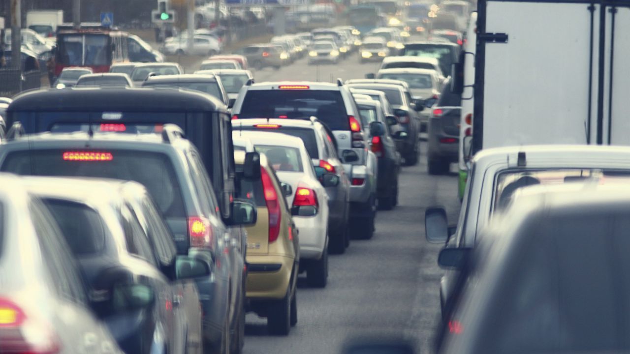 cars in heavy traffic