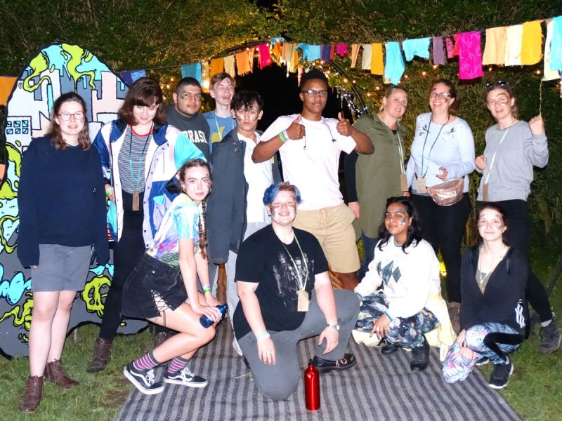 Ummi with other young environmentalists at Friends of the Earth's annual Basecamp event