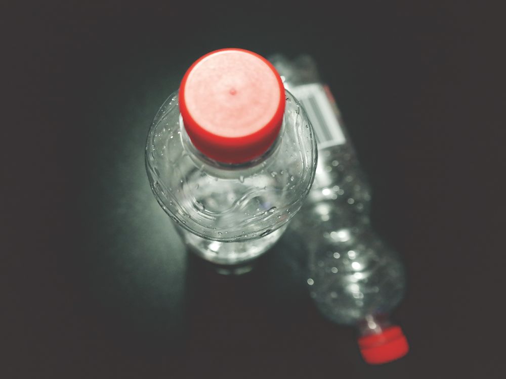 photo of 2 plastic water bottles