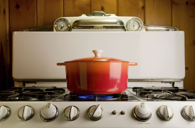 casserole dish on a stove
