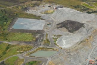 Aerial photo of Cacancaw gold mine, Co. Tyrone, Northern Ireland