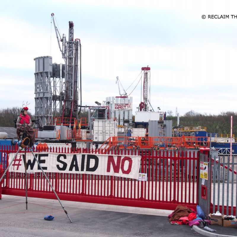 Anti-fracking demonstrators shut down Chesterfield drilling company