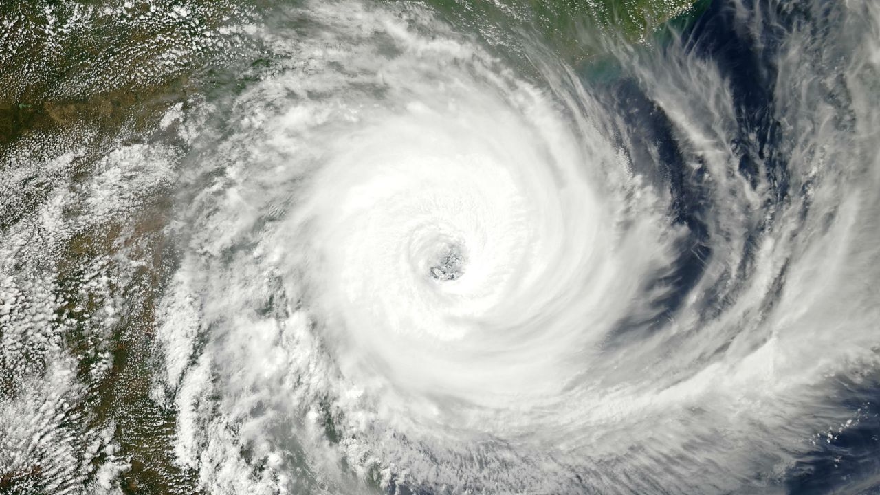 A close of photo of a cyclone
