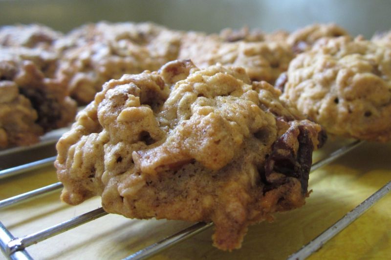cheap and filling oat fritters on a cooling rack