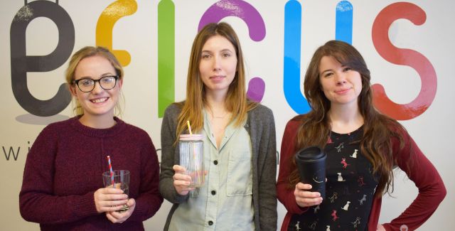Three staff at Expert Home Tips, including blogger Steph, centre