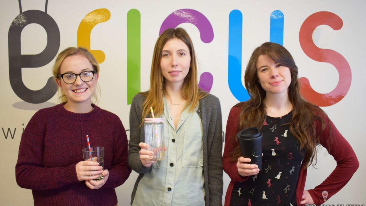 Three staff at Expert Home Tips, including blogger Steph, centre
