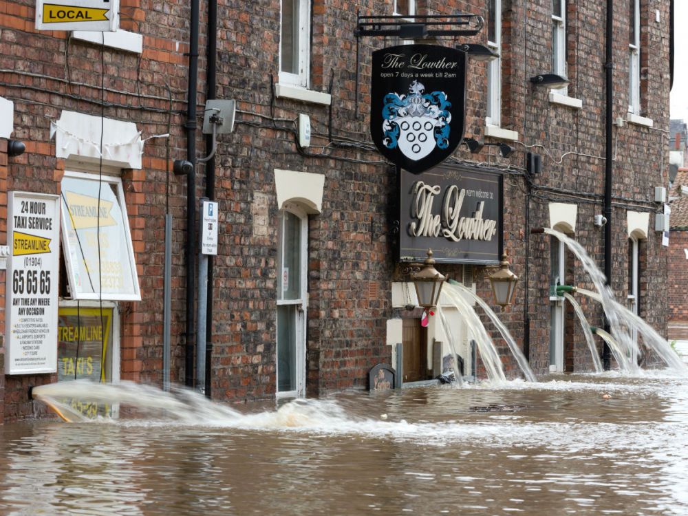 Flooded streets of York