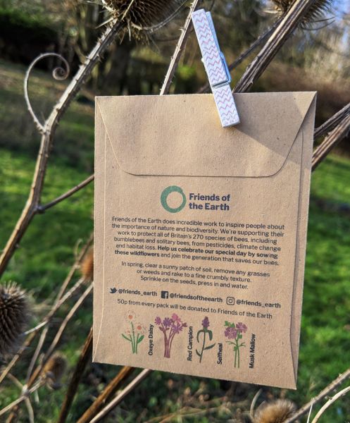 Wildflower Favours wedding seeds pack - back