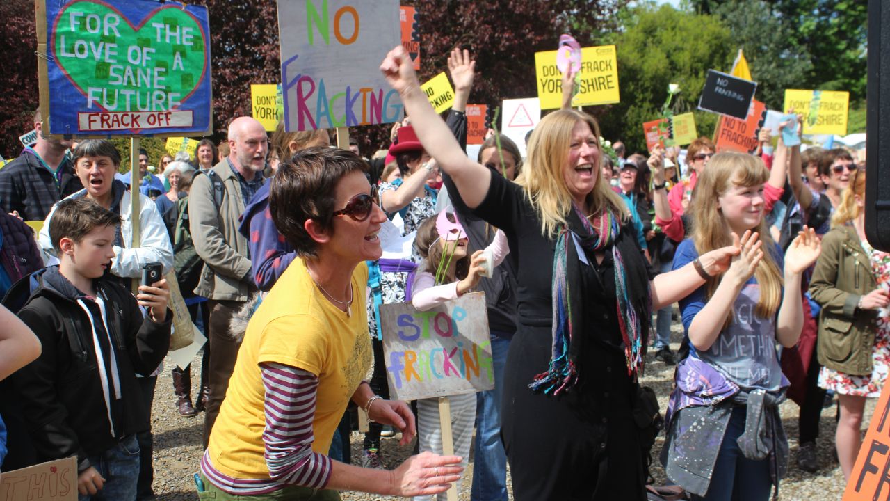 Fracking protest in Yorkshire