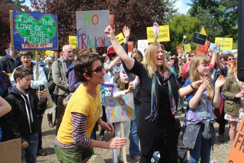 Fracking protest in Yorkshire