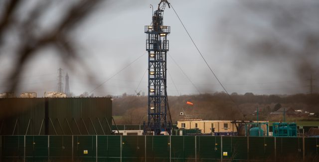 Cuadrilla's fracking rig at Preston New Road, Lancashire