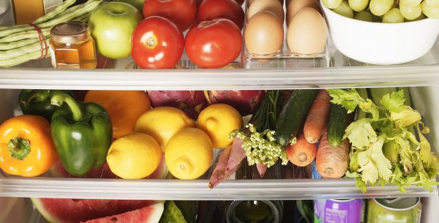 Fridge full of well chilled and fresh food 