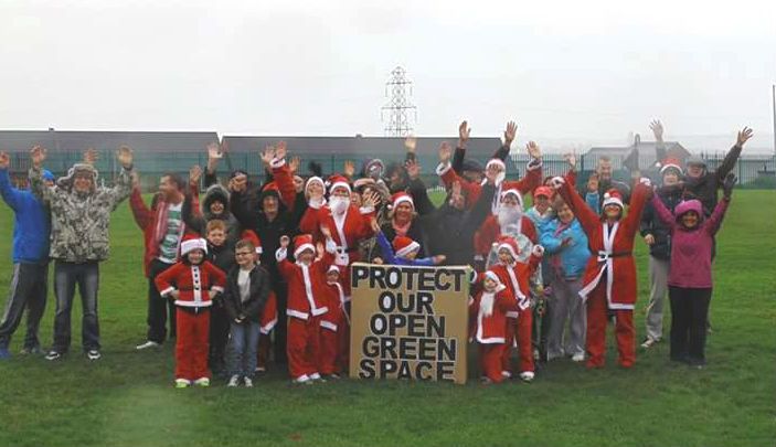 Friends of Glassmullin Open Green hold a protest