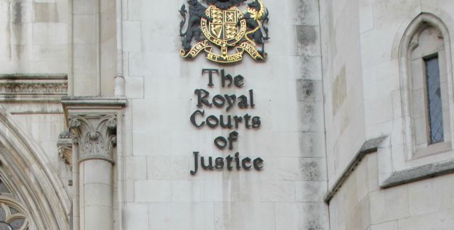 Close up of the High Court in the UK