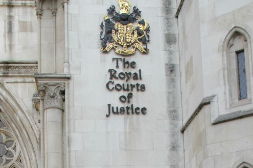 Close up of the High Court in the UK