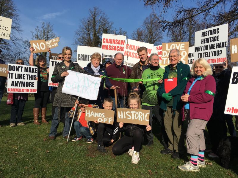 Friends of the Earth Darlington supports #LoveDarloTrees protest