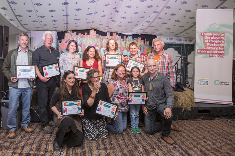 Earthmovers winners receive their prizes