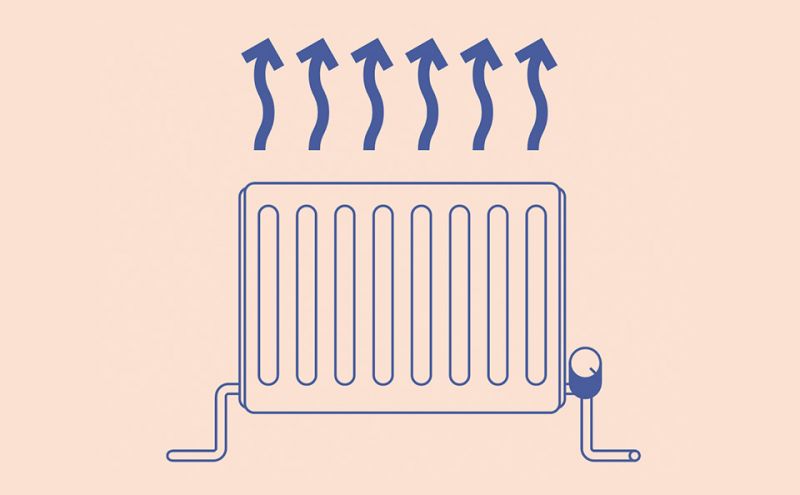 Illustration of domestic heating radiator