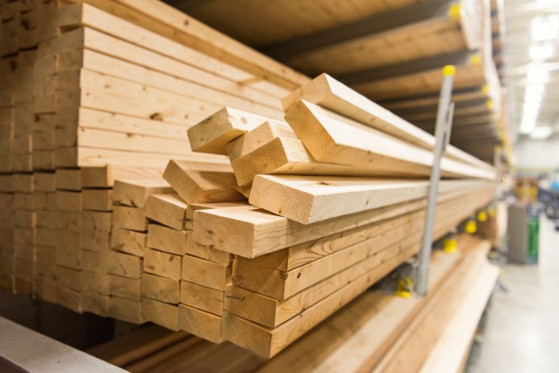 photo of cut timber batons in store