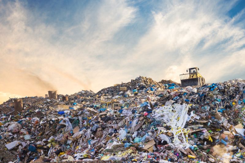 Plastic pollution piling up in landfill