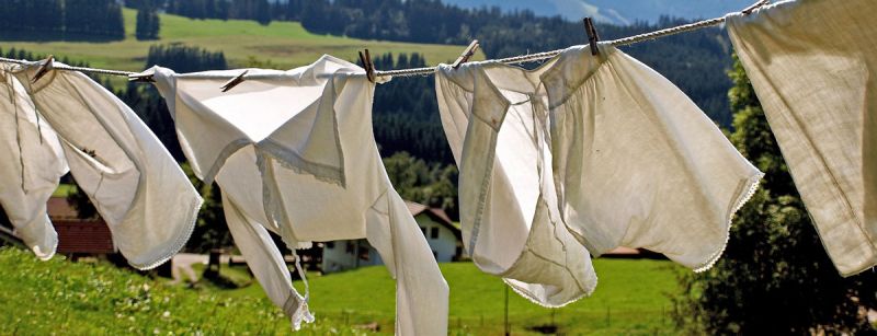 Laundry hanging outdoors on line