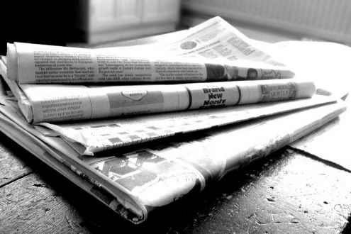 pile of newspapers