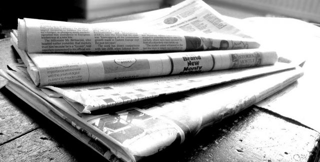 pile of newspapers