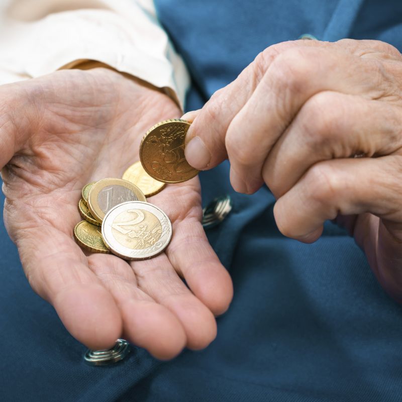 Man holding money