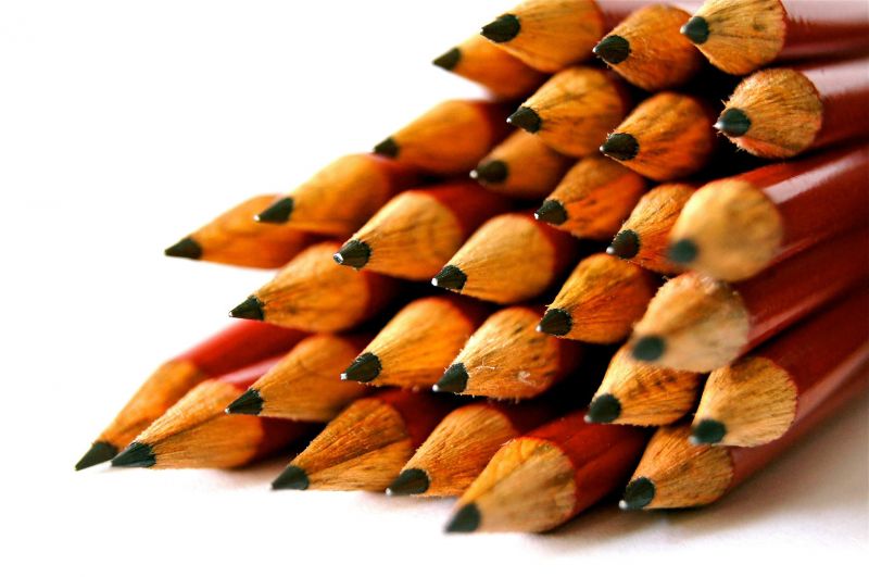 Wooden pencils, close-up