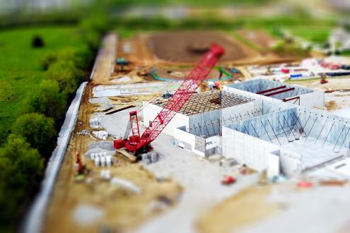 photo of model building site