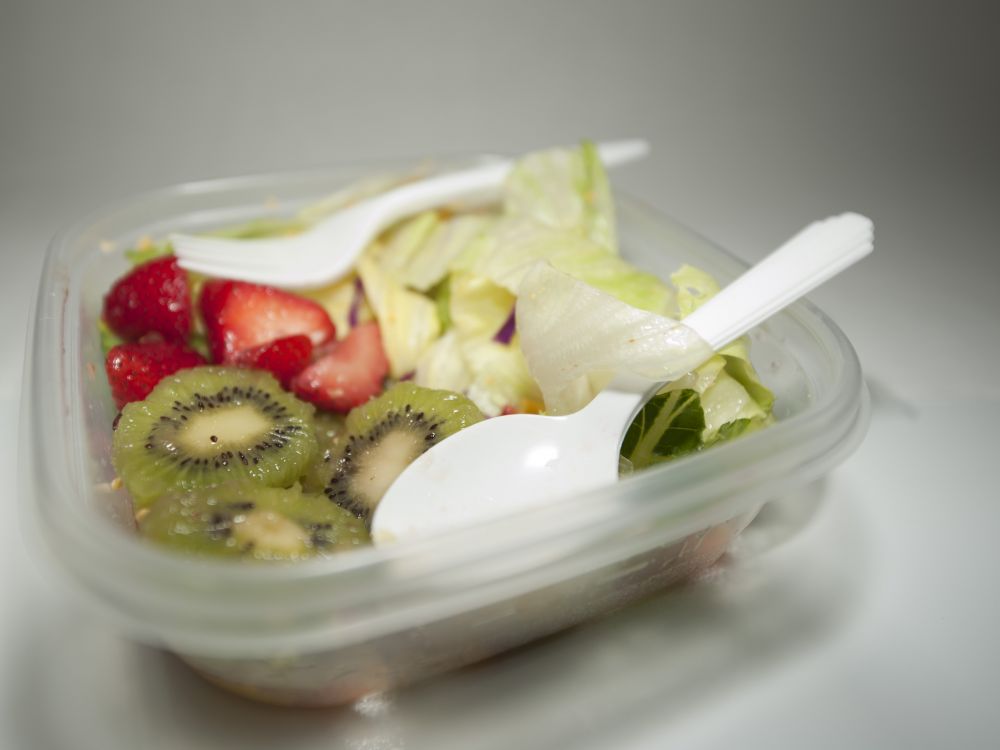 Photo of fruit salad in plastic takeaway container