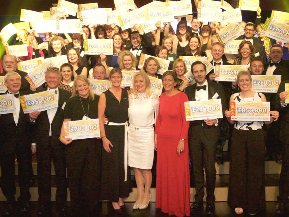 A group shot of the charities supported by the People's Postcode Lottery