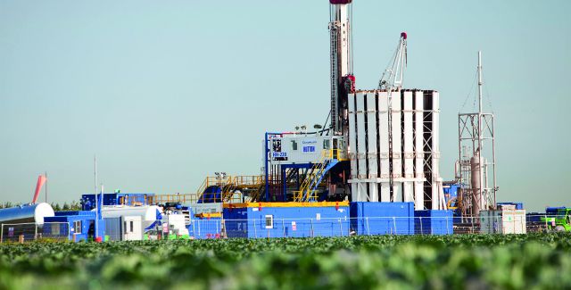 The Cuadrilla fracking site at Preston New Road, Lancashire