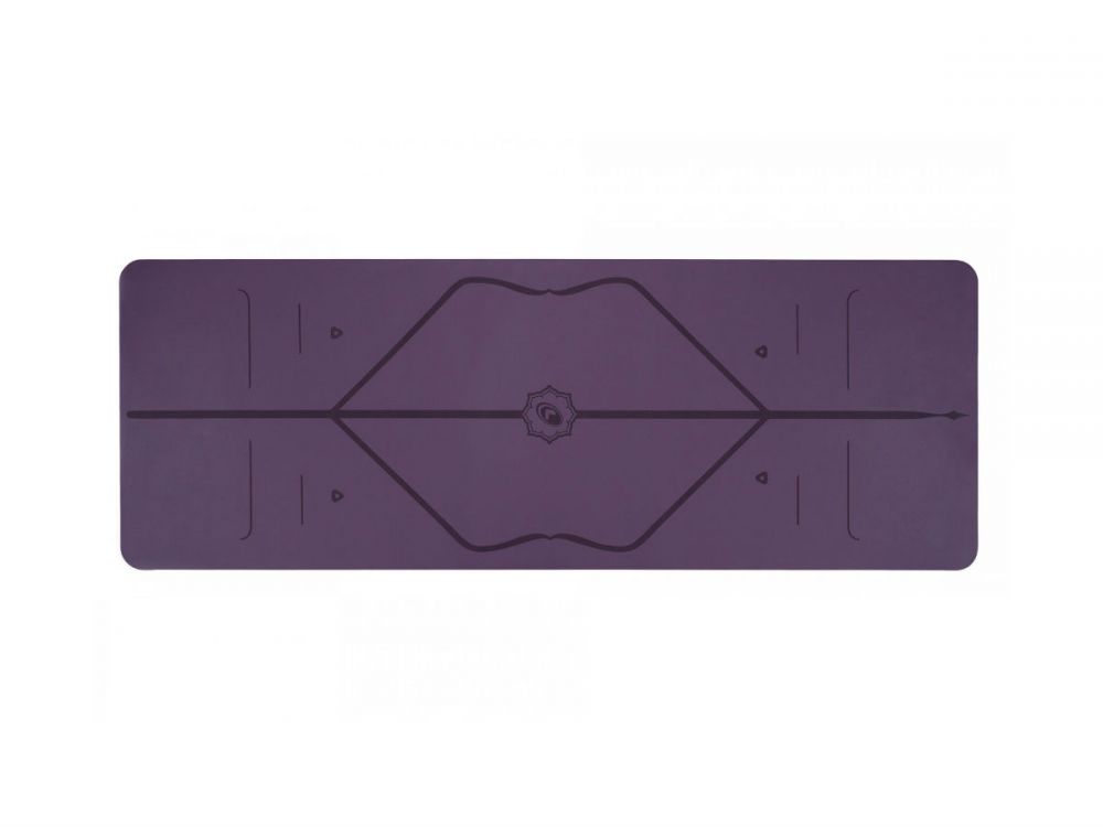 A Liforme purple yoga mat