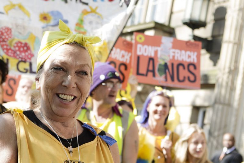 photo of protestors against fracking