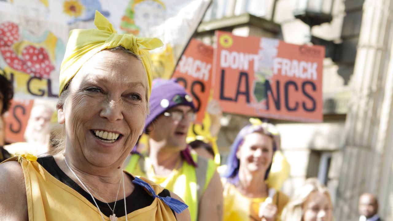 photo of protestors against fracking