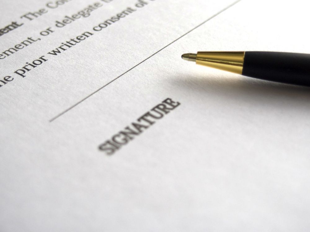 A contract waiting to be signed