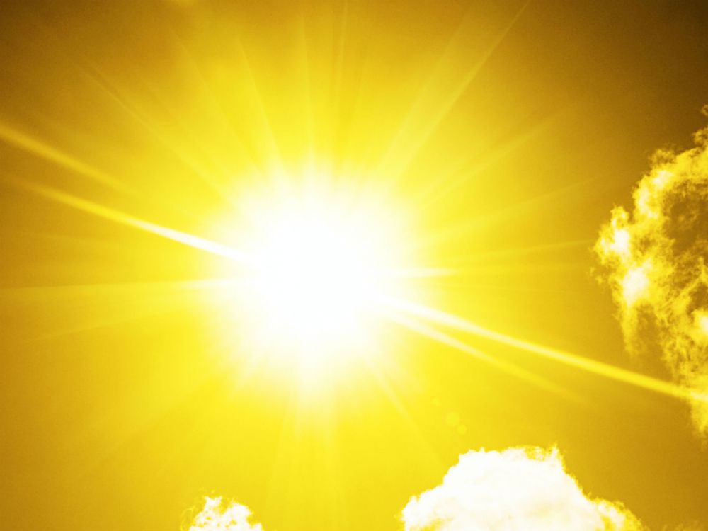 Sun beating down