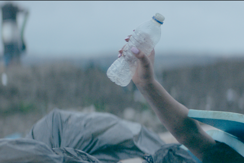 Eco anxiety save bottle from the dump