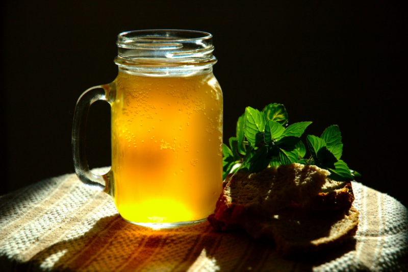 Fermented fruit drink in a lovely jar