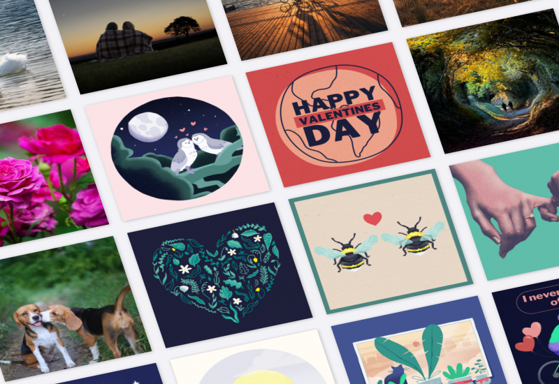 Selection of Valentine's Day ecards